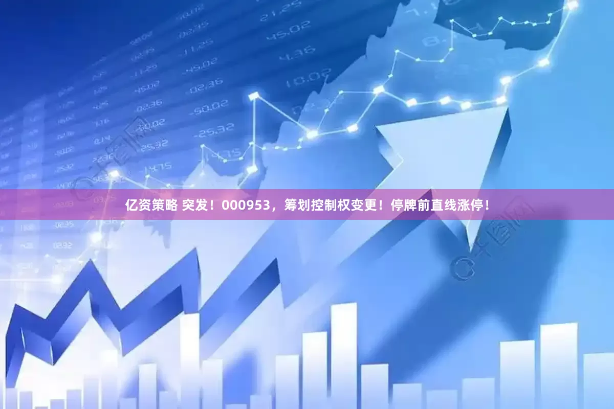 亿资策略 突发！000953，筹划控制权变更！停牌前直线涨停！
